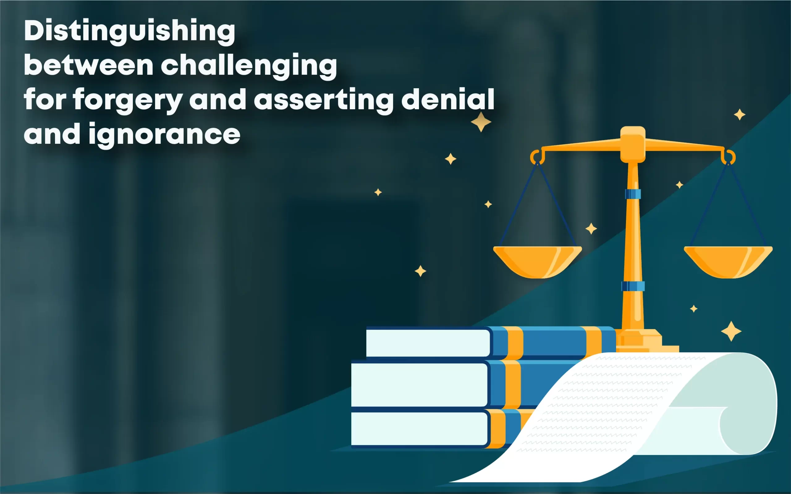 Distinguishing between challenging for forgery and asserting denial and ignorance EN